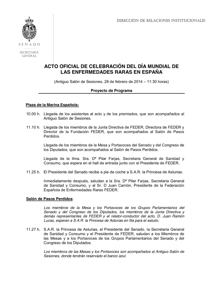 Desarrollo de un acto