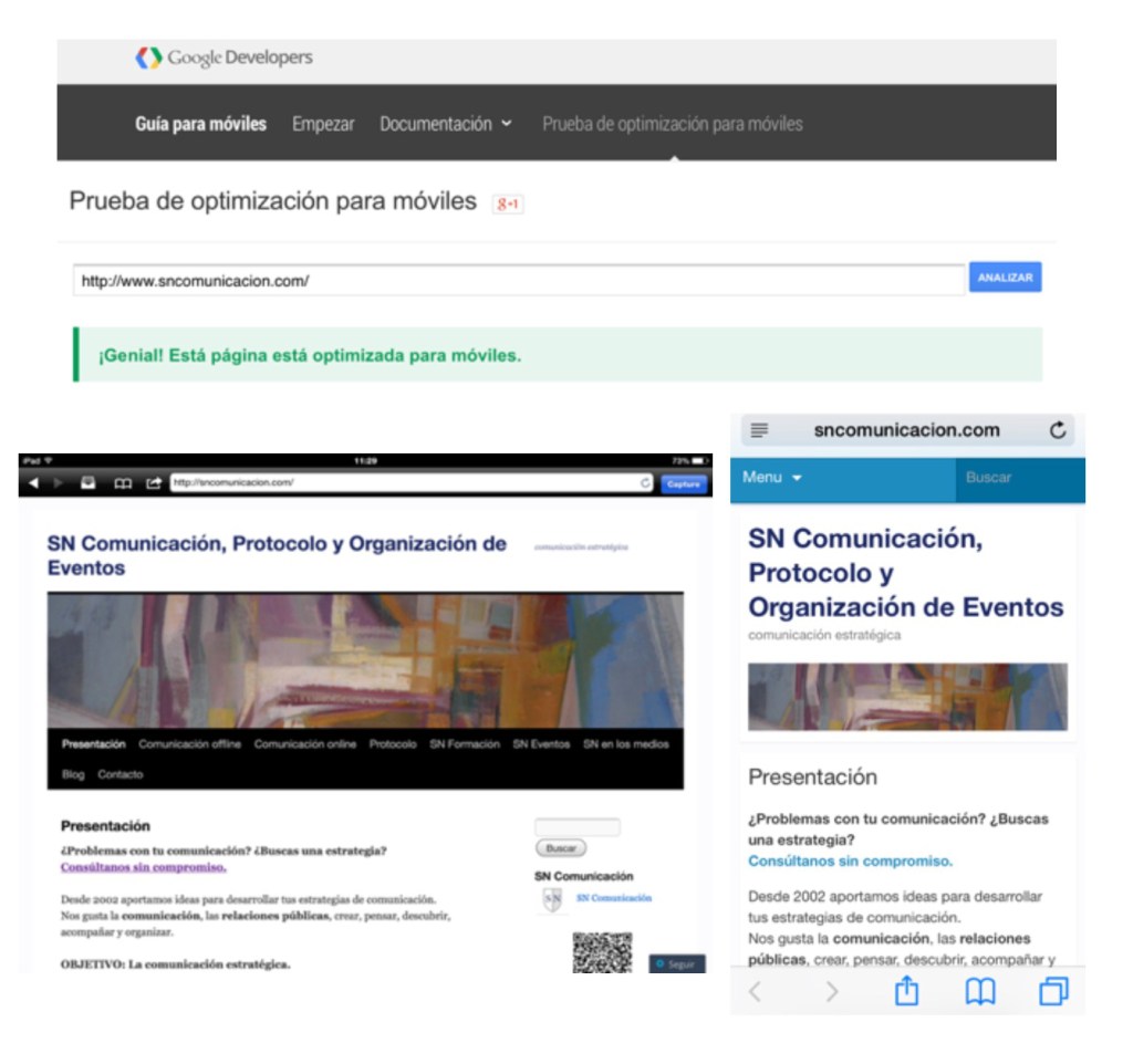 Google adaptación webs móviles